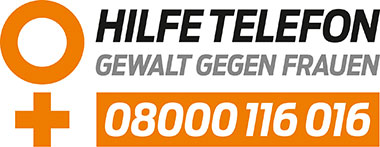 Logo Hilfetelefon - Gewalt gegen Frauen