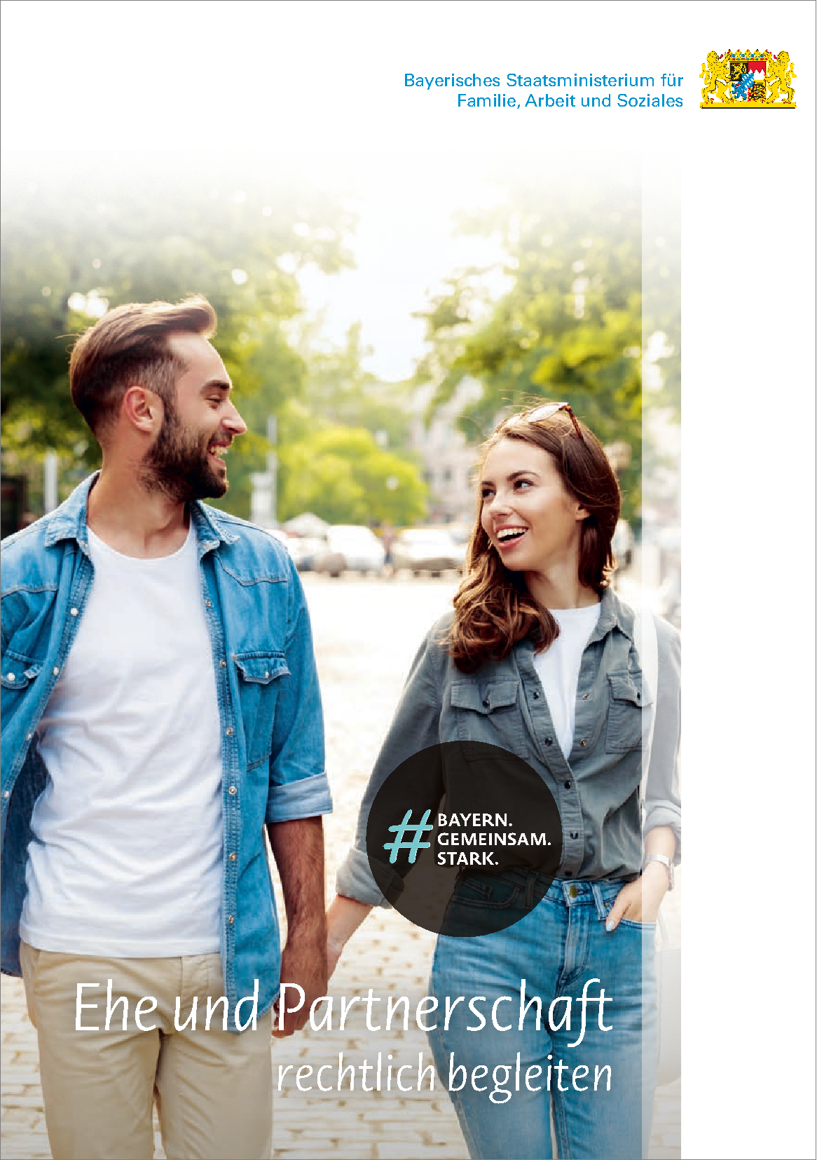 Titelbild der Broschüre „Ehe und Partnerschaft – rechtlich begleiten“